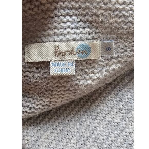 Boden Alpaca Wool Blend Open Front Knit Cardigan Sweater Women Size S Pale Blue - Picture 4 of 5